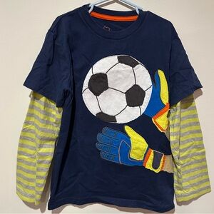 Mini Boden Soccer Long Sleeve Short - Size 6-7Y